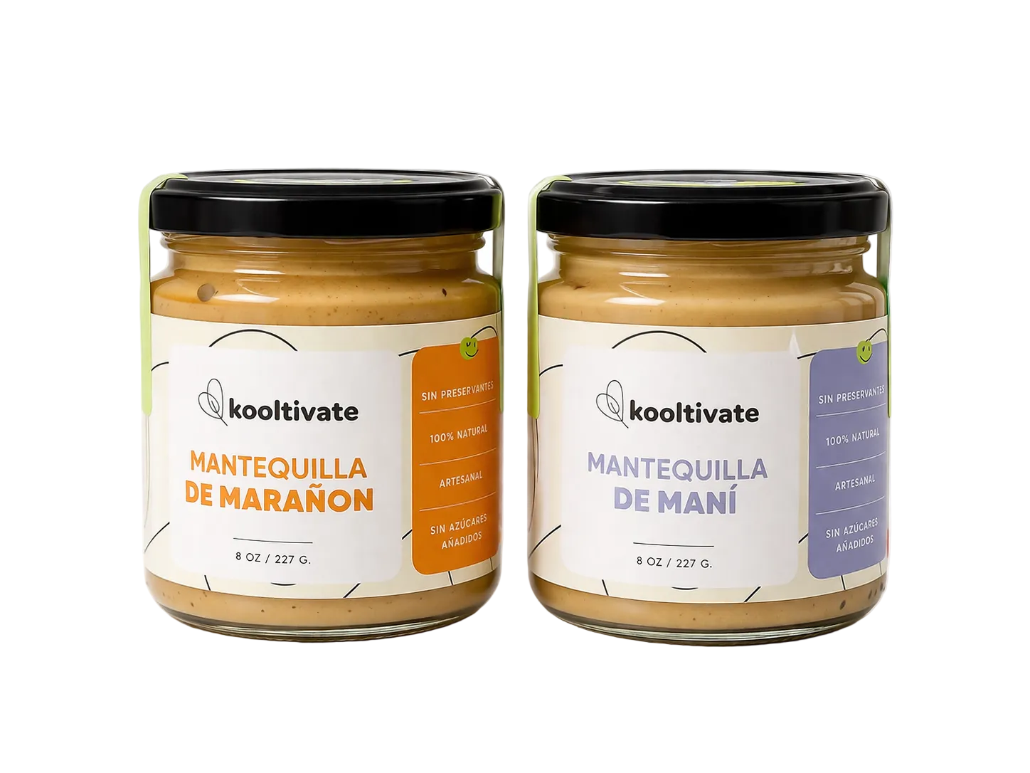 Dúo Mantequillas - Maní 8oz + Marañon 8oz