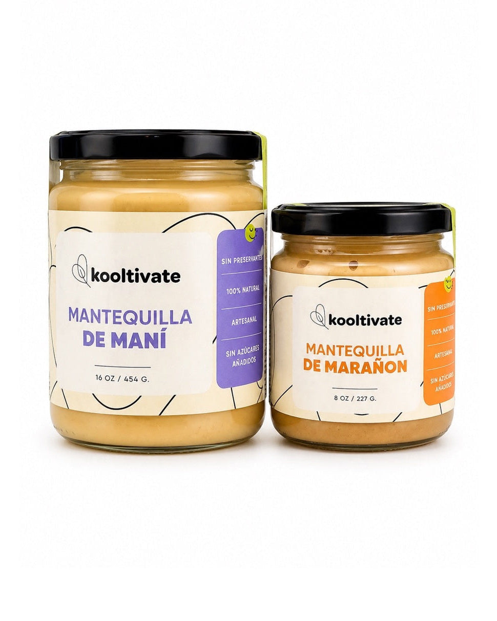 Dúo Mantequillas - Maní 16oz + Marañon 8oz